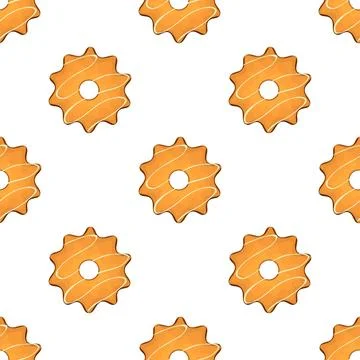 Pattern homemade cookie different taste in pastry biscuit Stock Illustration