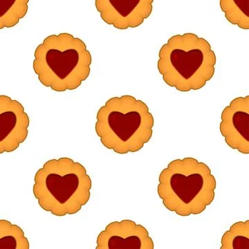 Pattern homemade cookie different taste in pastry biscuit Stock Illustration