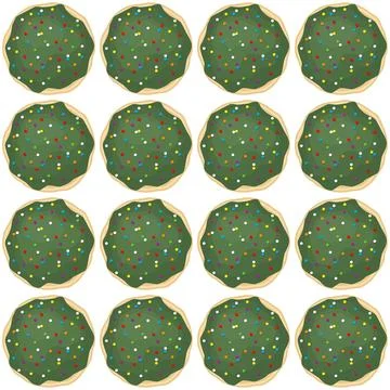 Pattern homemade cookie different taste in pastry biscuit Stock Illustration