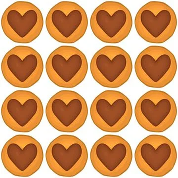 Pattern homemade cookie different taste in pastry biscuit Illustrazione stock