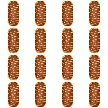 Pattern homemade cookie different taste in pastry biscuit Stock Illustration