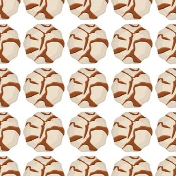 Pattern homemade cookie different taste in pastry biscuit Stock Illustration