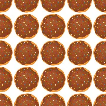 Pattern homemade cookie different taste in pastry biscuit Stock Illustration