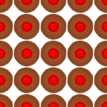 Pattern homemade cookie different taste in pastry biscuit Stock Illustration