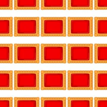 Pattern homemade cookie different taste in pastry biscuit Stock Illustration