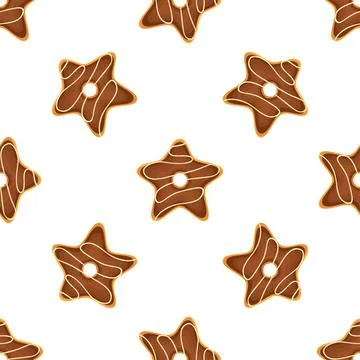 Pattern homemade cookie different taste in pastry biscuit Stock Illustration