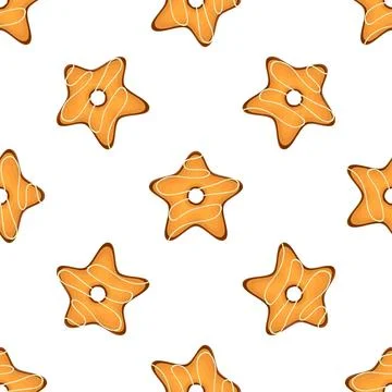 Pattern homemade cookie different taste in pastry biscuit Stock Illustration