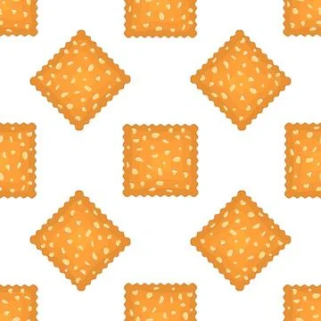 Pattern homemade cookie different taste in pastry biscuit Stock Illustration