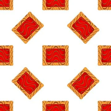 Pattern homemade cookie different taste in pastry biscuit Stock Illustration