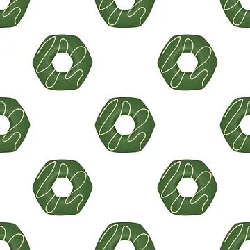 Pattern homemade cookie different taste in pastry biscuit Stock Illustration