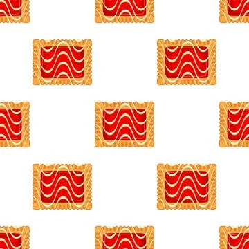 Pattern homemade cookie different taste in pastry biscuit Stock Illustration
