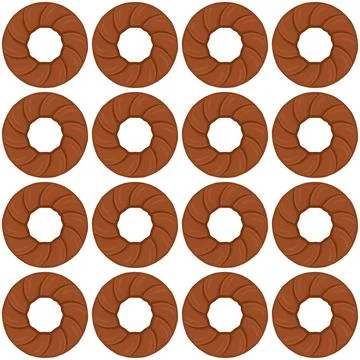 Pattern homemade cookie different taste in pastry biscuit Stock Illustration