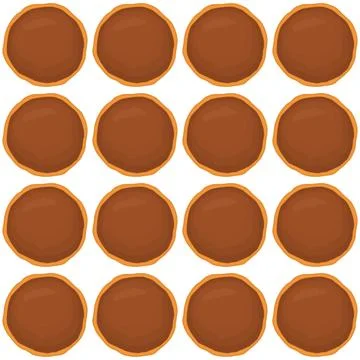 Pattern homemade cookie different taste in pastry biscuit Stock Illustration
