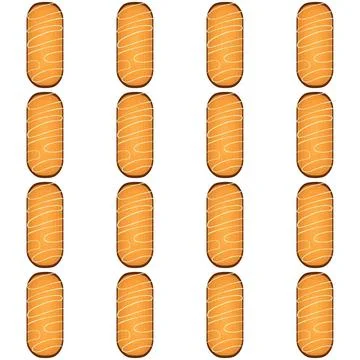 Pattern homemade cookie different taste in pastry biscuit Stock Illustration