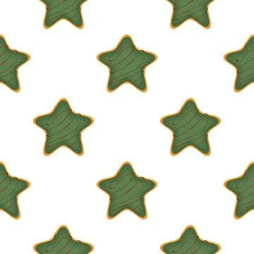 Pattern homemade cookie different taste in pastry biscuit Stock Illustration