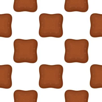 Pattern homemade cookie different taste in pastry biscuit Stock Illustration