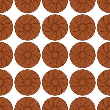 Pattern homemade cookie different taste in pastry biscuit Stock Illustration