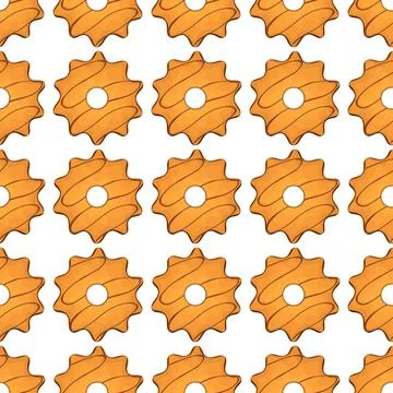 Pattern homemade cookie different taste in pastry biscuit 스톡 일러스트