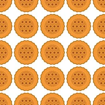Pattern homemade cookie different taste in pastry biscuit Stock Illustration