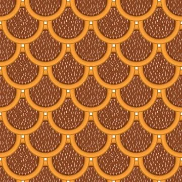Pattern homemade cookie different taste in pastry biscuit Stock Illustration