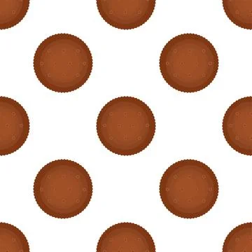 Pattern homemade cookie different taste in pastry biscuit Stock Illustration
