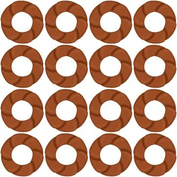 Pattern homemade cookie different taste in pastry biscuit Stock Illustration