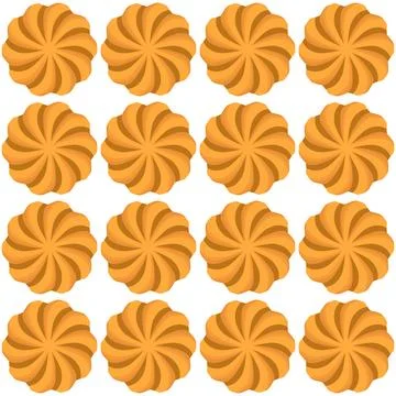 Pattern homemade cookie different taste in pastry biscuit Stock Illustration