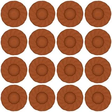 Pattern homemade cookie different taste in pastry biscuit Stock Illustration