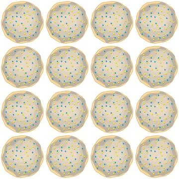 Pattern homemade cookie different taste in pastry biscuit Stock Illustration