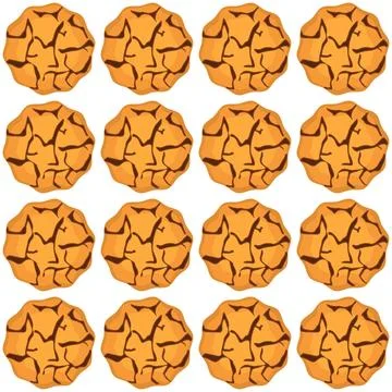 Pattern homemade cookie different taste in pastry biscuit Stock Illustration