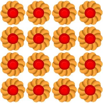 Pattern homemade cookie different taste in pastry biscuit 스톡 일러스트