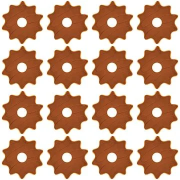 Pattern homemade cookie different taste in pastry biscuit Stock Illustration