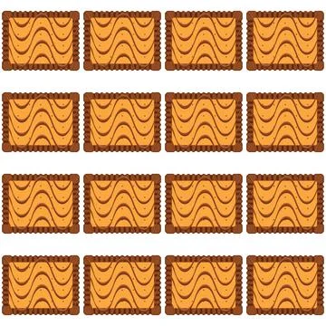 Pattern homemade cookie different taste in pastry biscuit Stock Illustration