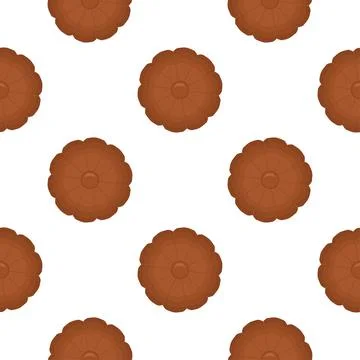 Pattern homemade cookie different taste in pastry biscuit Stock Illustration
