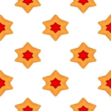 Pattern homemade cookie different taste in pastry biscuit Stock Illustration
