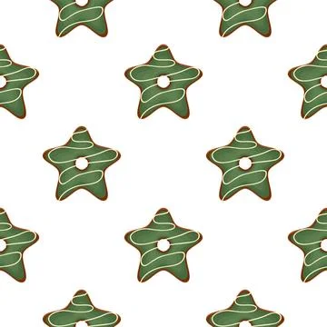 Pattern homemade cookie different taste in pastry biscuit Stock Illustration