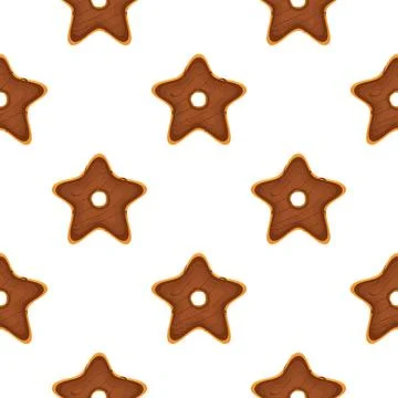 Pattern homemade cookie different taste in pastry biscuit Stock Illustration