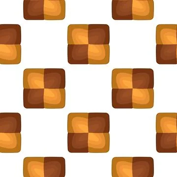 Pattern homemade cookie different taste in pastry biscuit Stock Illustration