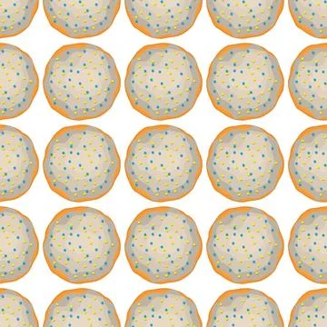 Pattern homemade cookie different taste in pastry biscuit Stock Illustration