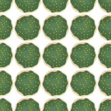 Pattern homemade cookie different taste in pastry biscuit Stock Illustration