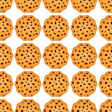 Pattern homemade cookie different taste in pastry biscuit Stockillustratie