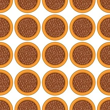 Pattern homemade cookie different taste in pastry biscuit Stock Illustration