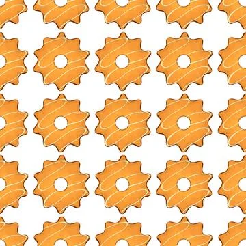 Pattern homemade cookie different taste in pastry biscuit Stock Illustration