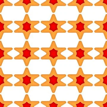 Pattern homemade cookie different taste in pastry biscuit Stock Illustration