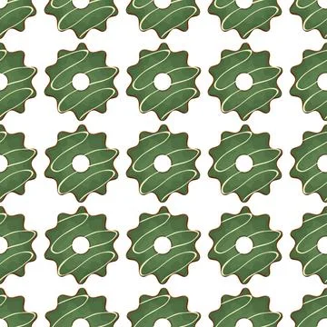 Pattern homemade cookie different taste in pastry biscuit Stock Illustration