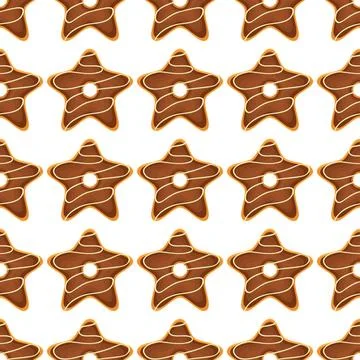 Pattern homemade cookie different taste in pastry biscuit Stock Illustration