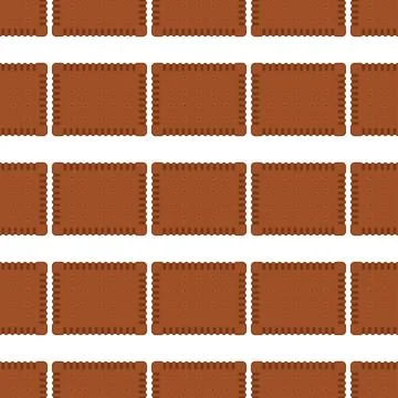 Pattern homemade cookie different taste in pastry biscuit Stock Illustration