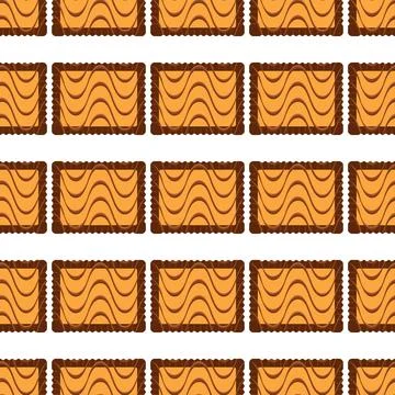 Pattern homemade cookie different taste in pastry biscuit Stock Illustration