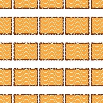 Pattern homemade cookie different taste in pastry biscuit Stock Illustration