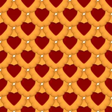 Pattern homemade cookie different taste in pastry biscuit Stock Illustration
